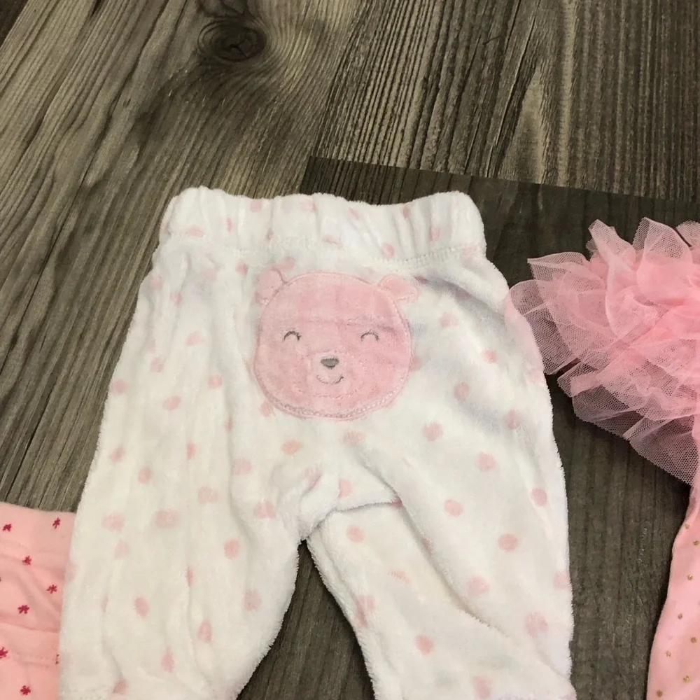 Carters Baby‎ girl 3 months pink printed leggings bundle
